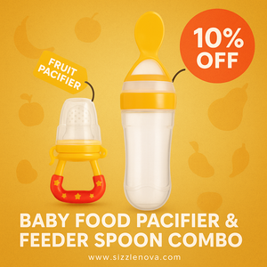 Baby Food Pacifier & Feeder Spoon Combo