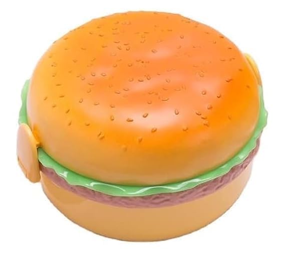 Burger Shaped Kids Lunch Box – Multi-Layer Portable Food Container