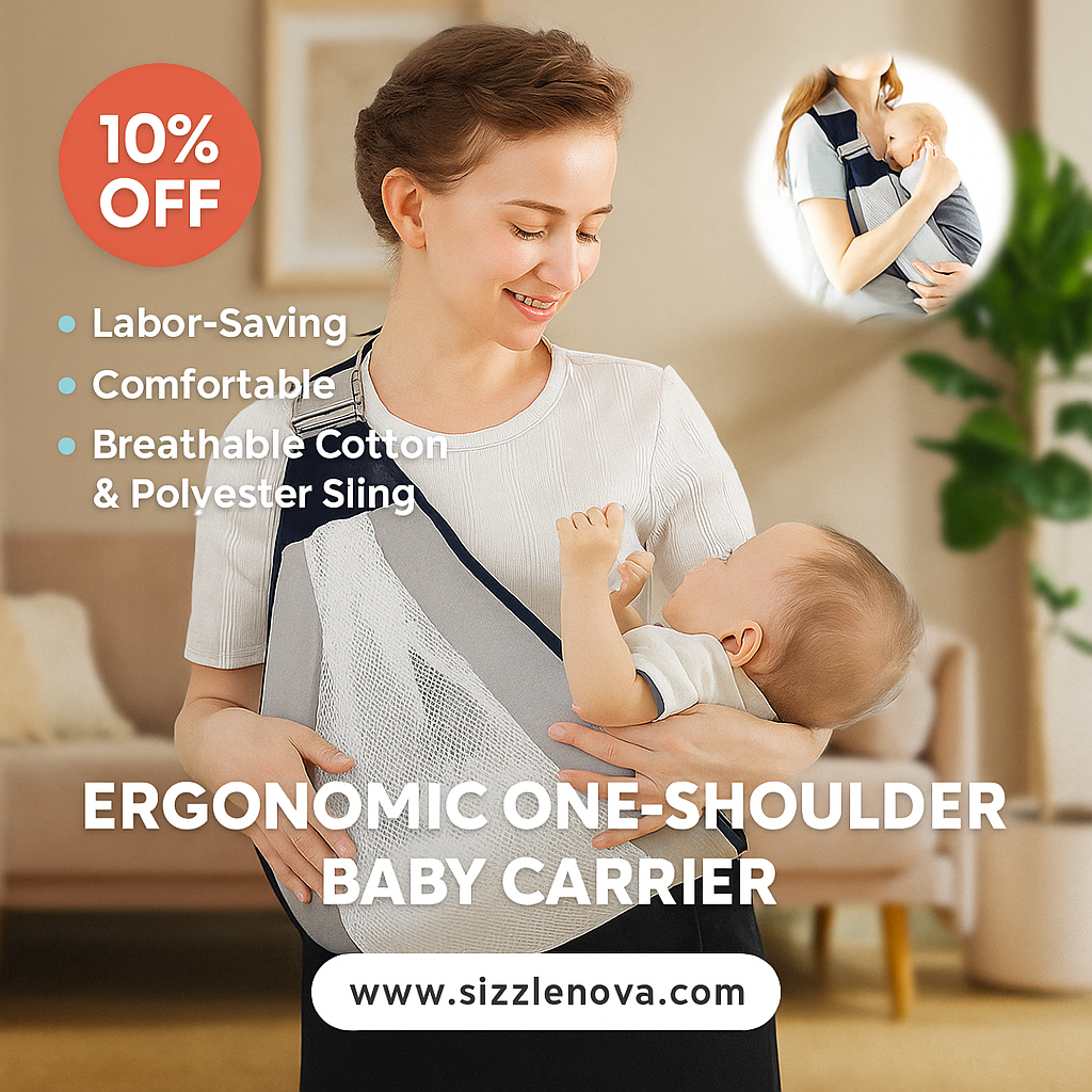 Ergonomic One-Shoulder Baby Carrier – 0–3 Years