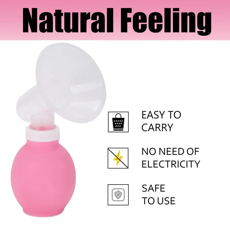 Silicone Manual Breastfeeding Pump – Gentle, Portable & Easy for Moms