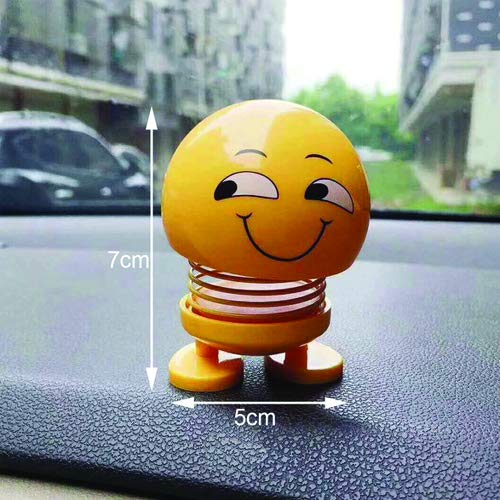 6 Pcs Cute Emoji Bobble Head Dolls – Dancing Dashboard Toys for Home & Car Decoration