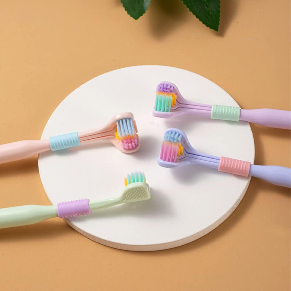3-Sided Autism Toothbrush – V-Shaped Soft Bristle Oral Care (Pack of 2) - Random Colors