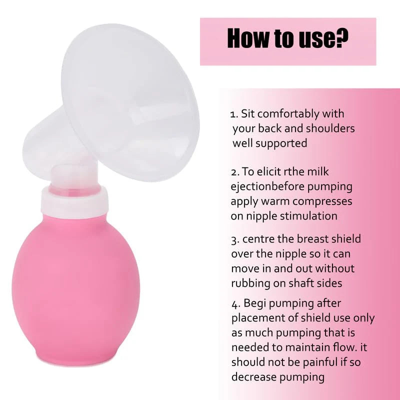 Silicone Manual Breastfeeding Pump – Gentle, Portable & Easy for Moms