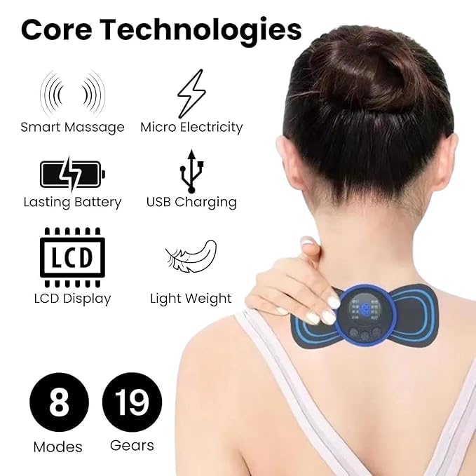 Portable EMS Mini Electric Massager Patch – Muscle Pain Relief