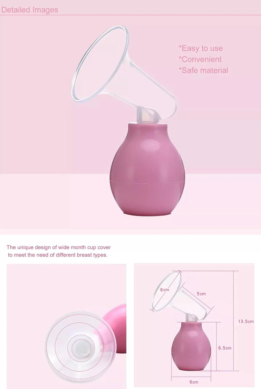 Silicone Manual Breastfeeding Pump – Gentle, Portable & Easy for Moms