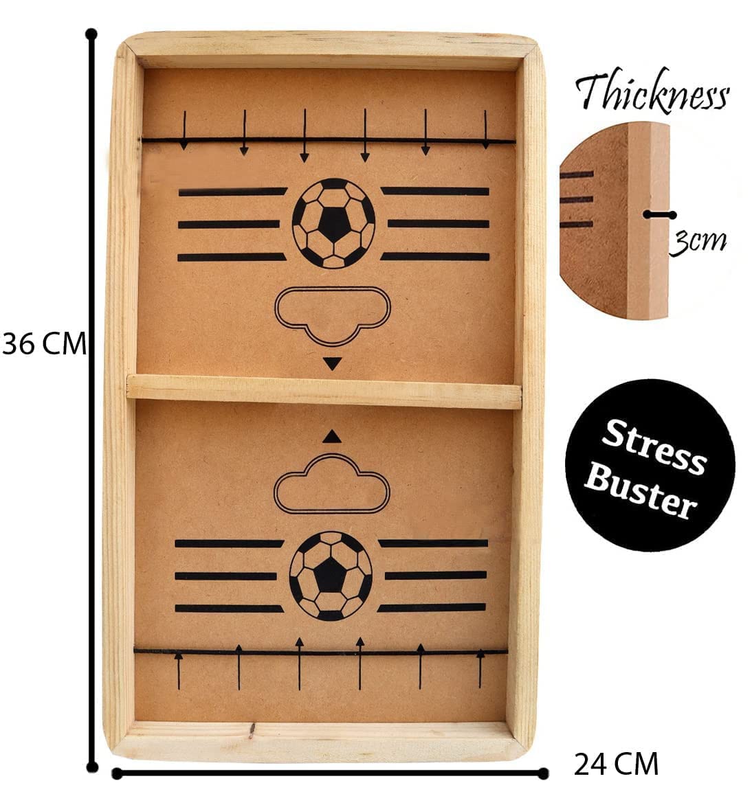 Wembley Fastest Finger First Board Game – Wooden String Hockey Sling Puck