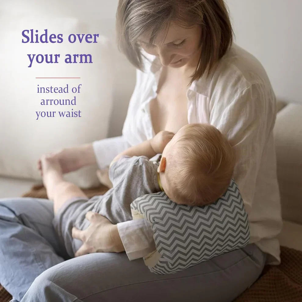 Baby Comfort Hand Pillow – Washable Cotton Arm Cushion for Breastfeeding & Bottle Feeding