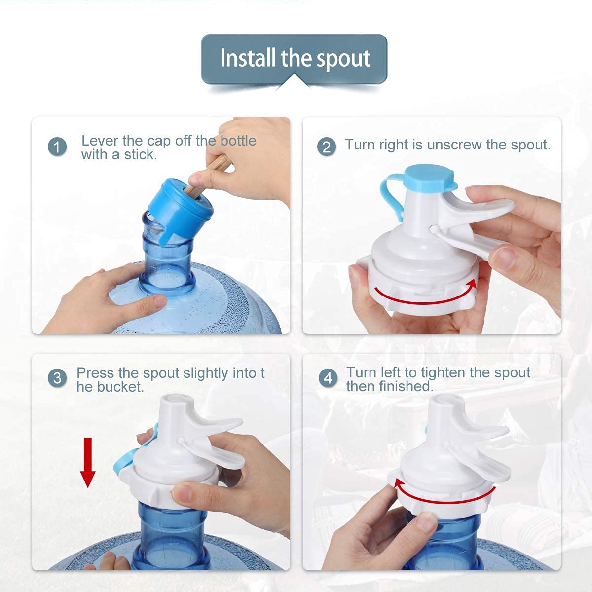 High-Quality Water Bottle Stand – Metal Rack Dispenser for 19 Ltr Bottles (With Nozzle)