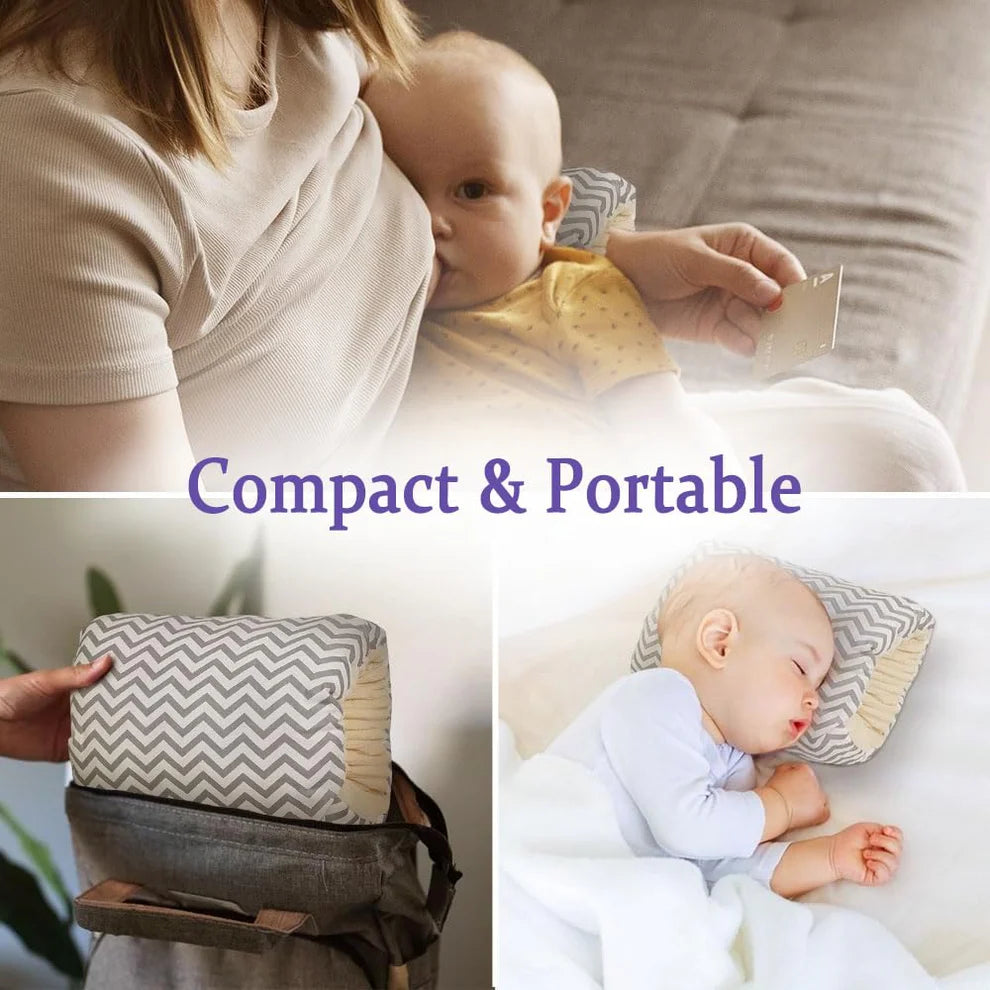 Baby Comfort Hand Pillow – Washable Cotton Arm Cushion for Breastfeeding & Bottle Feeding