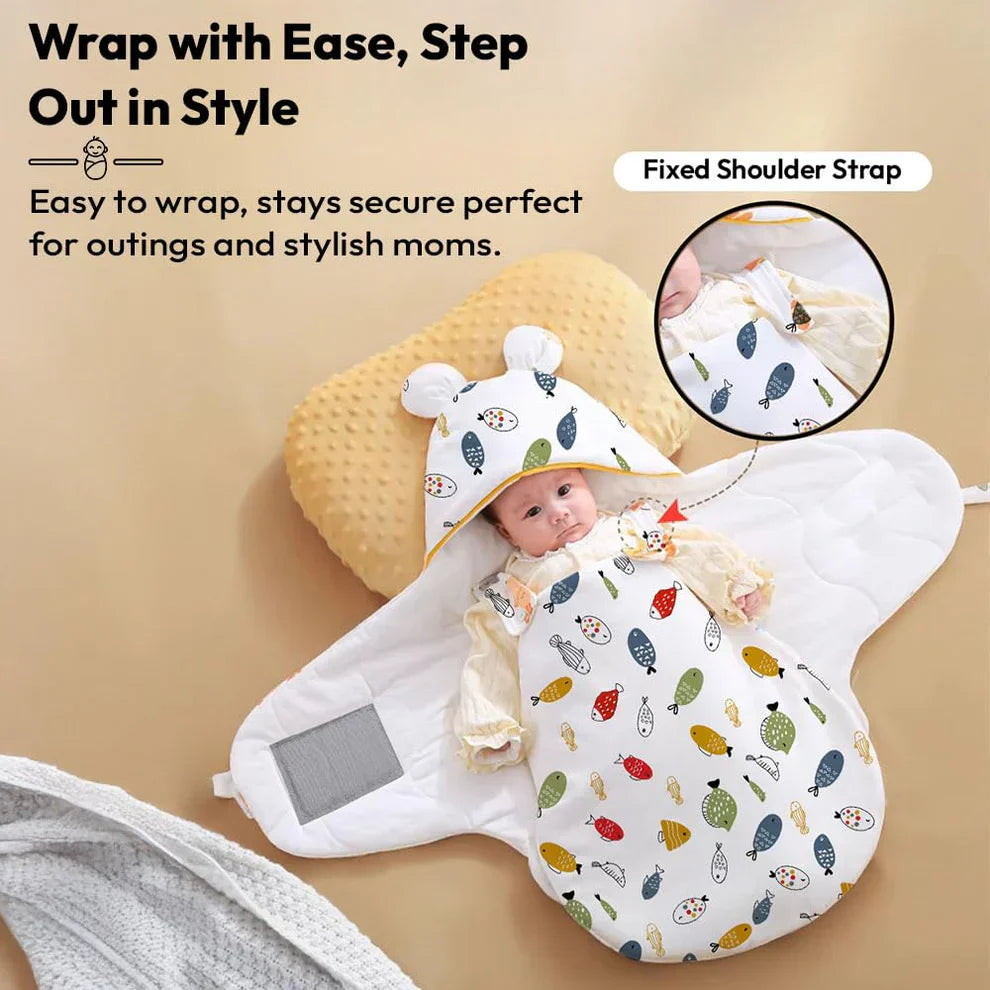 Newborn Baby Wrap Blanket – 0–1 Year Babies (Random Color)