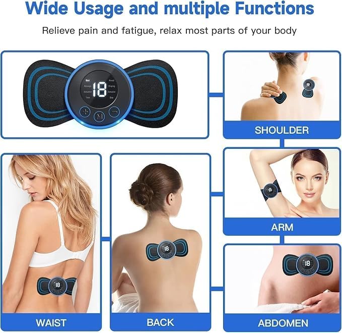 Portable EMS Mini Electric Massager Patch – Muscle Pain Relief