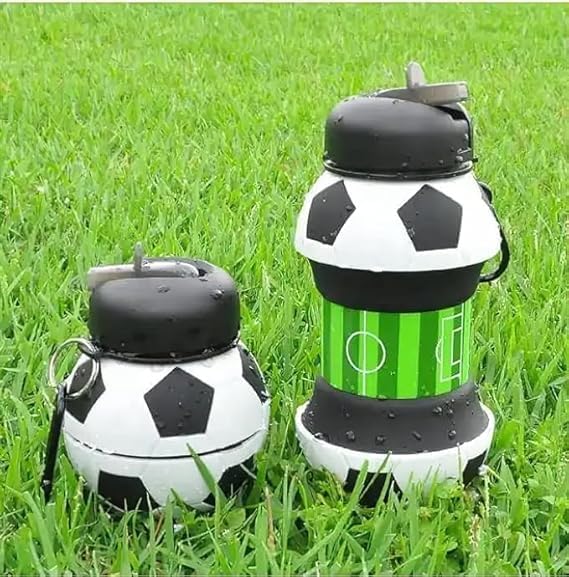 Collapsible Kid’s Water Bottle with Basketball Design