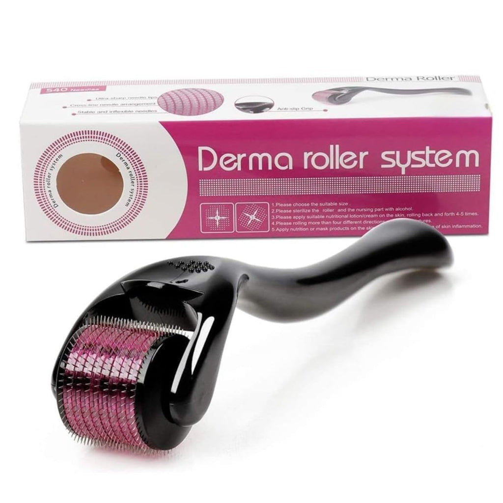 Combo Pack Derma Roller + Hair Oil Applicator Bottle + Hair Scalp Massager – Hair Growth & Scalp Care Set (Pack of 3)
