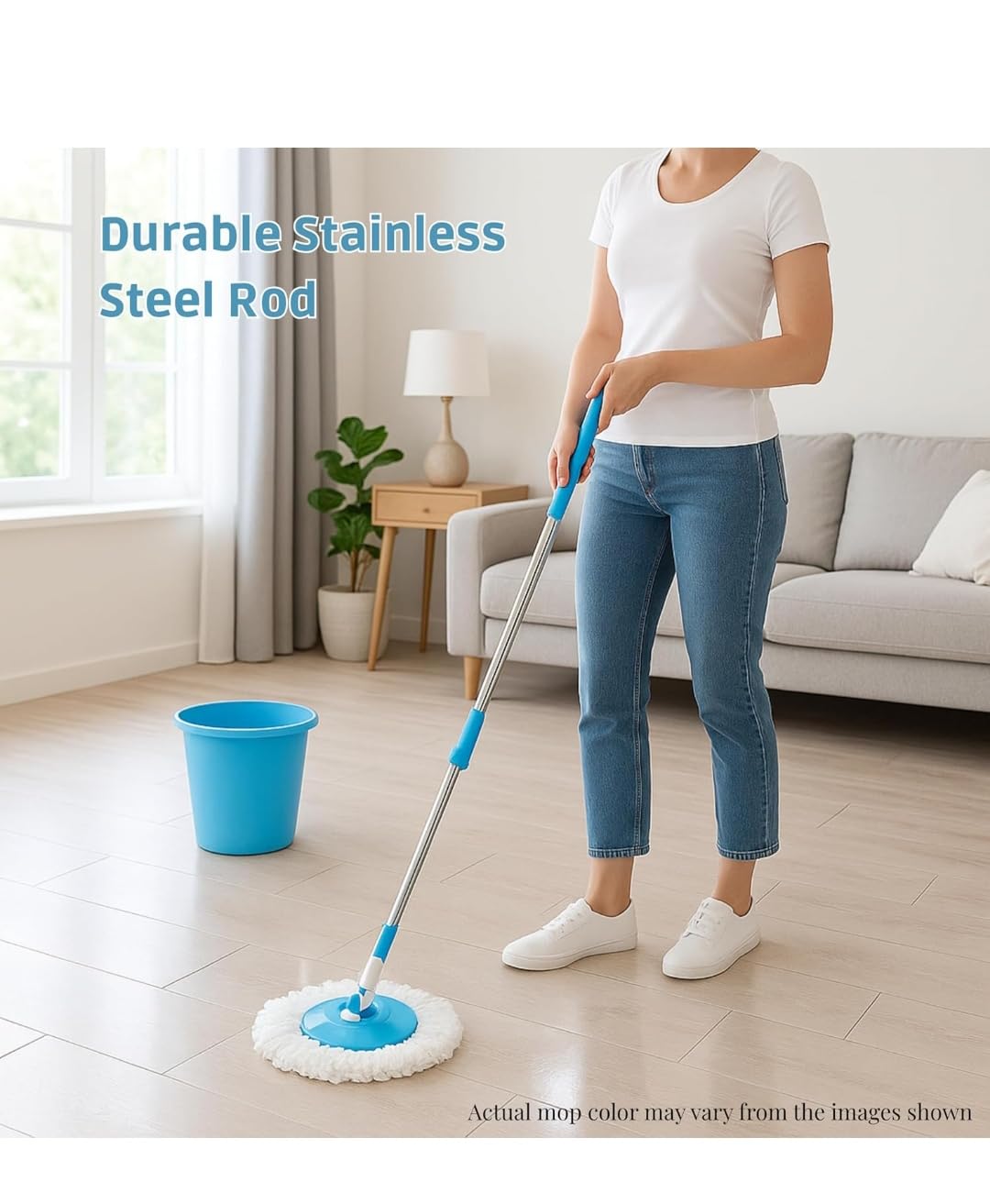 360 Degree Rotating Spin Mop – Original Replacement Parts for Home, Kitchen & Bathroom Cleaning