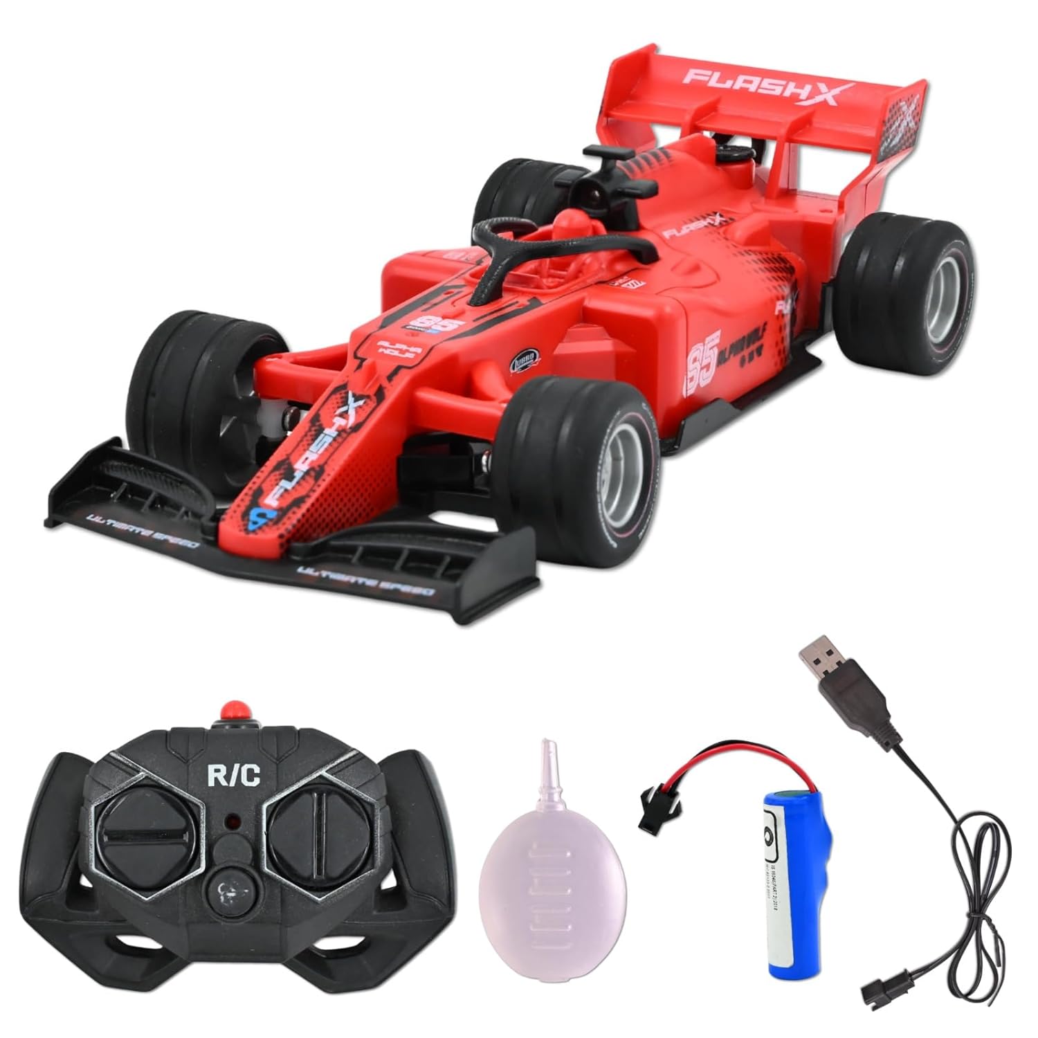 F1 Equation High-Speed RC Racing Car with Mist Spray Exhaust & LED Lights