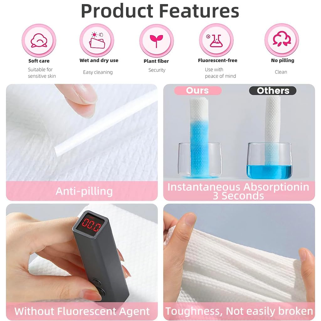 Disposable Face Towels & Compressed Washcloths for Travel – (14 PCS)