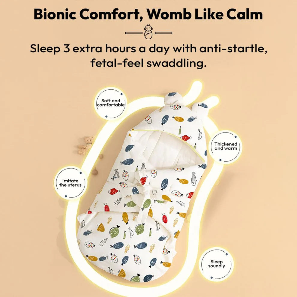 Newborn Baby Wrap Blanket – 0–1 Year Babies (Random Color)