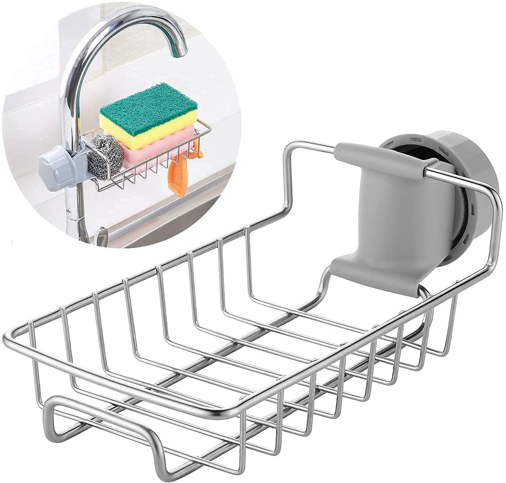 Stainless Steel Adjustable Multifunctional Kitchen Sink Caddy