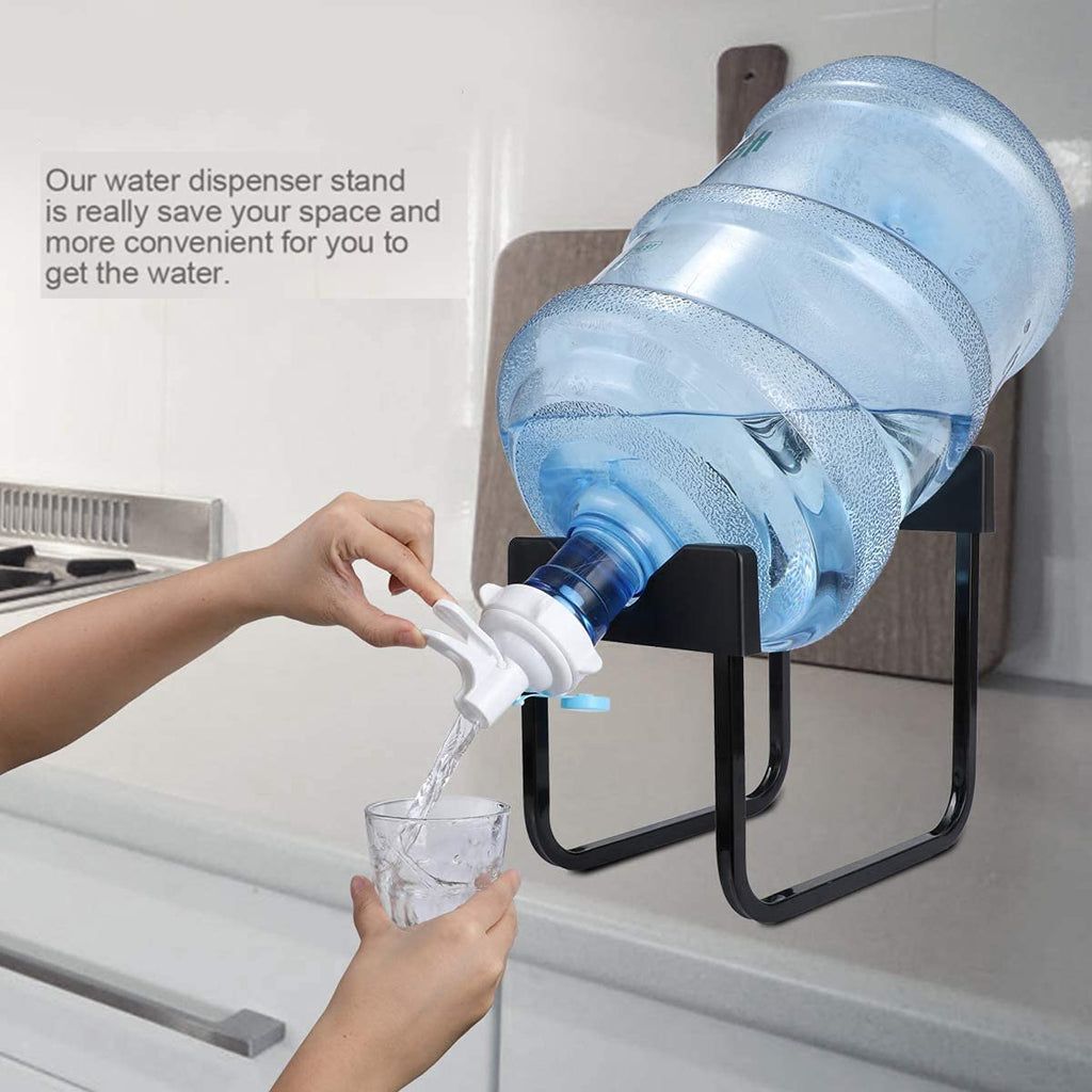 High-Quality Water Bottle Stand – Metal Rack Dispenser for 19 Ltr Bottles (With Nozzle)