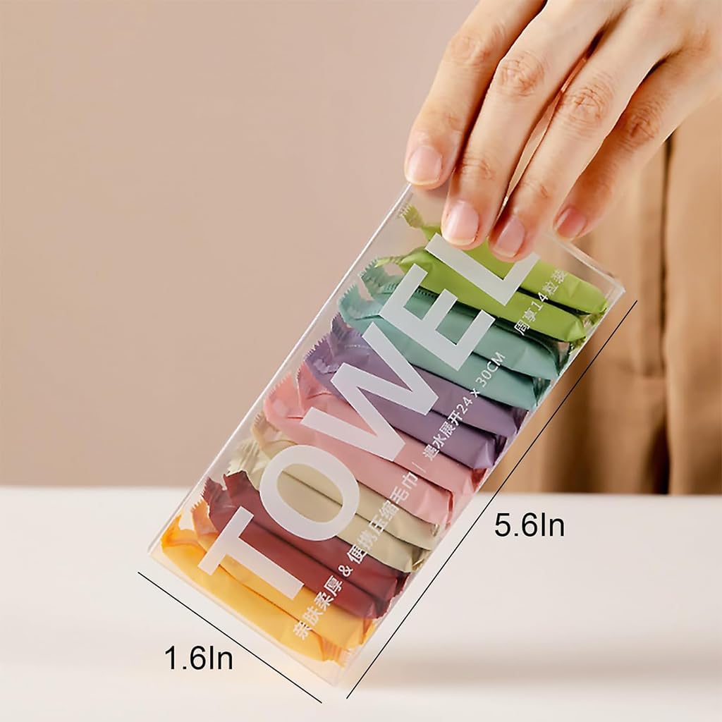 Disposable Face Towels & Compressed Washcloths for Travel – (14 PCS)