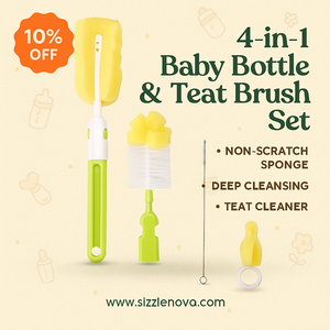 4-in-1 Baby Bottle & Teat Brush Set