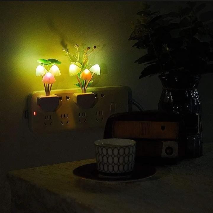 Mushroom Night Light – Dusk to Dawn Sensor LED Flower Lamp for Kids room
