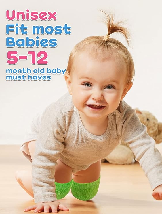 04 Pcs (2 Pairs) – Soft & Protective Baby Knee Pads – (Random Color)