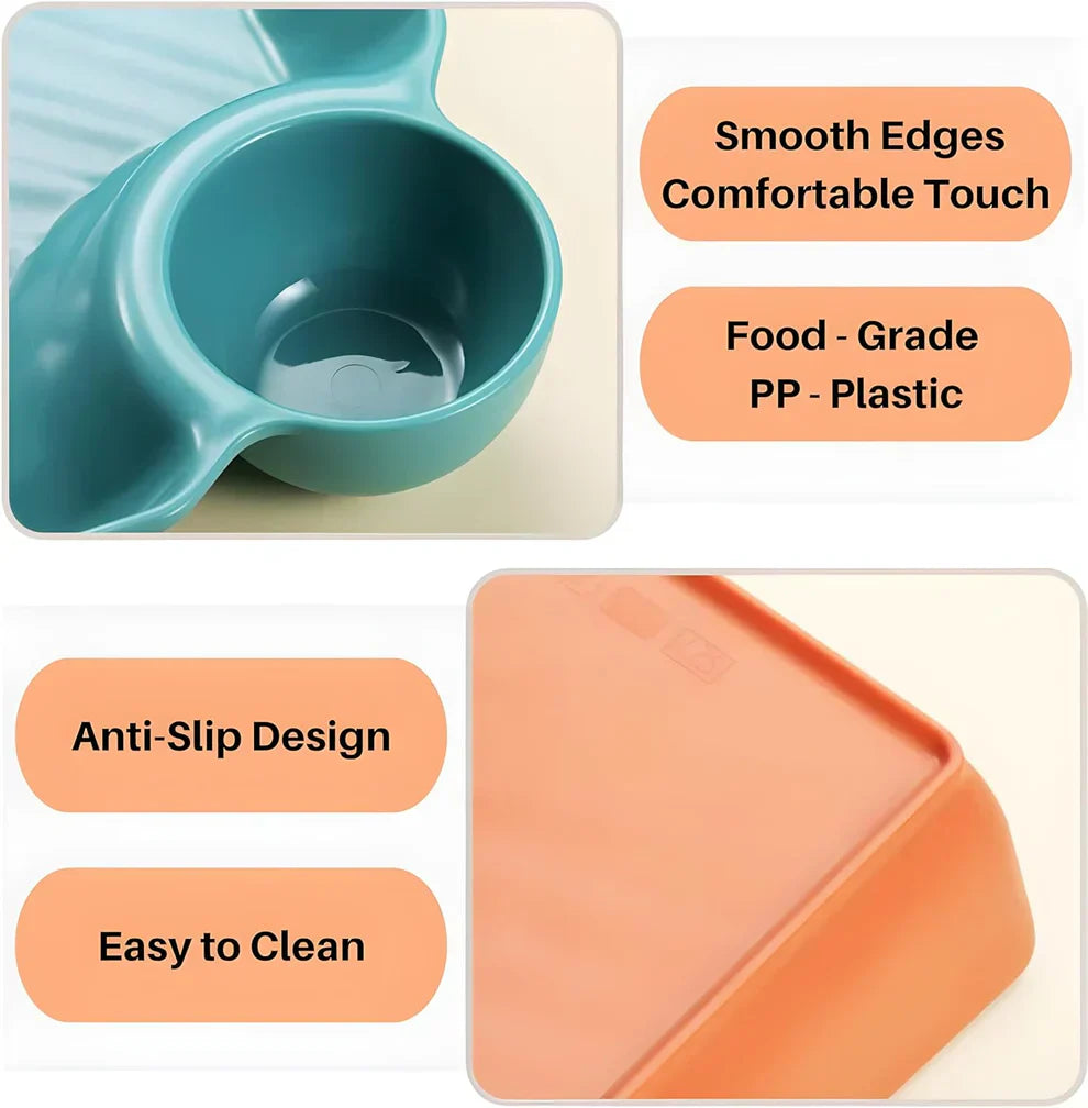 Kids 4-Piece Colorful Serving Platter Set
