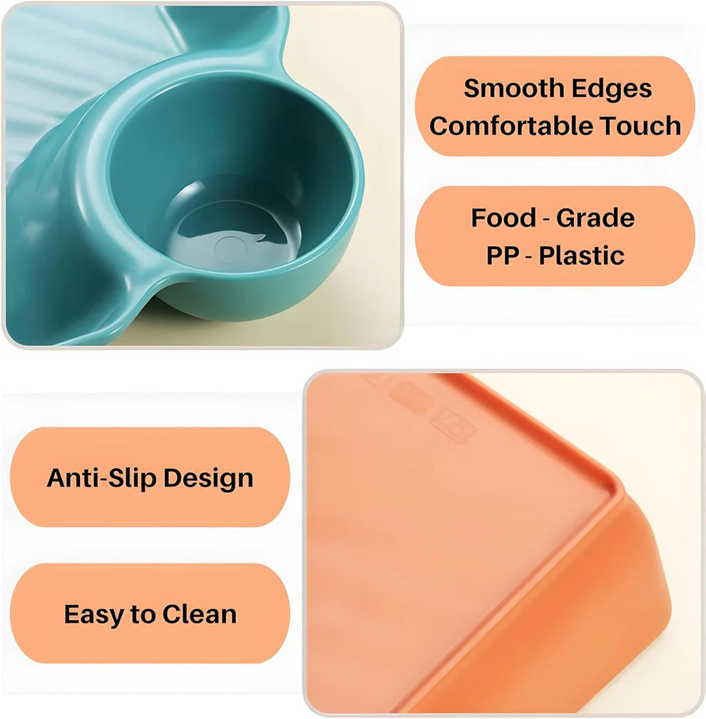 Kids 4-Piece Colorful Serving Platter Set