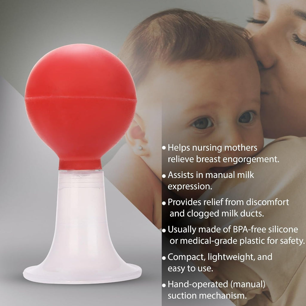 Manual Breast Reliever Pump with Red Milk Container
