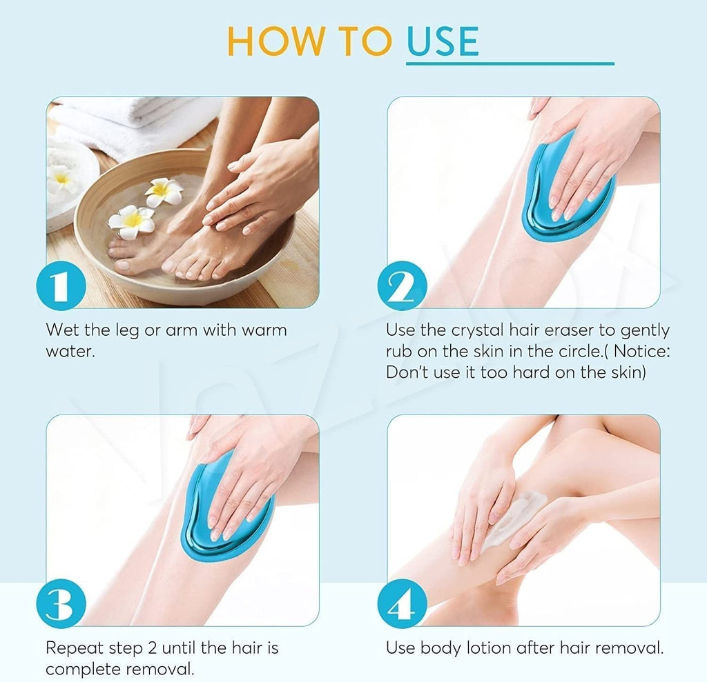 Crystal Hair Eraser - Magic Painless Hair Remover for Men & Women - (Random Colour)