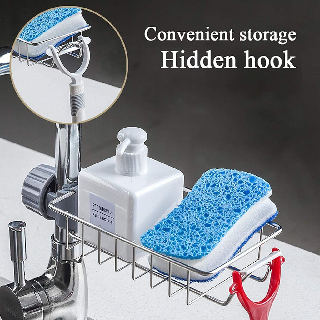 Stainless Steel Adjustable Multifunctional Kitchen Sink Caddy