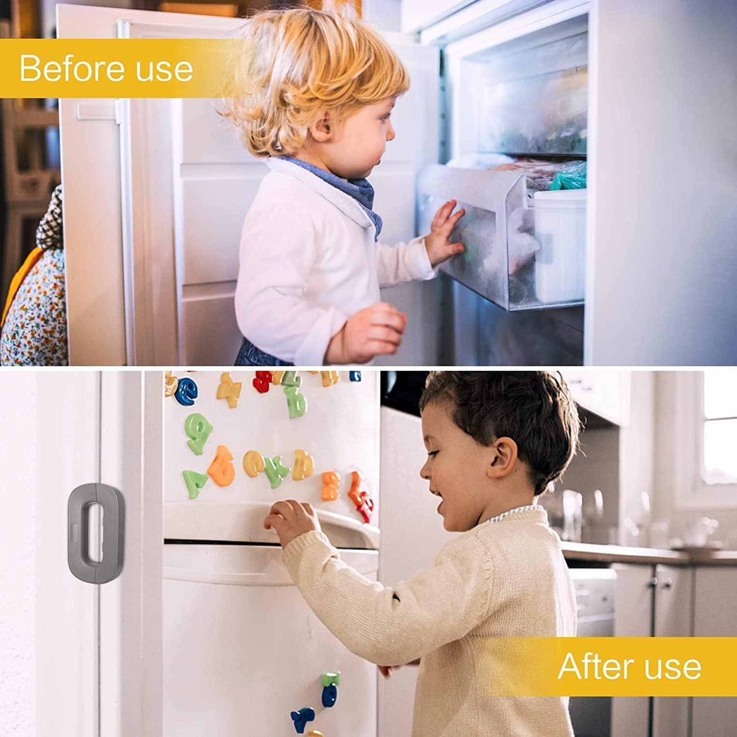 Child Safety Door Lock – Self-Adhesive Cabinet & Refrigerator Lock for Kids