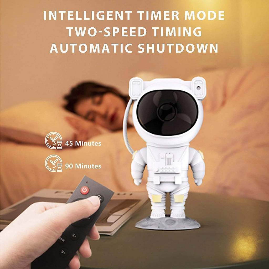 Astronaut Galaxy Projector with Remote Control - 360° Adjustable Nebula & Star Night Light with Timer
