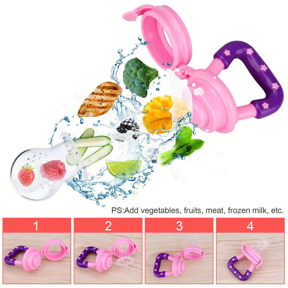 Baby Food Pacifier & Feeder Spoon Combo