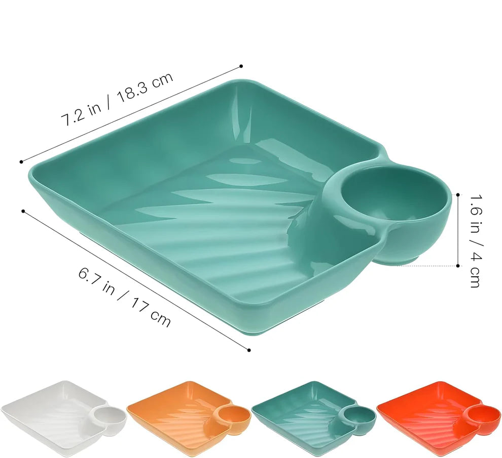 Kids 4-Piece Colorful Serving Platter Set