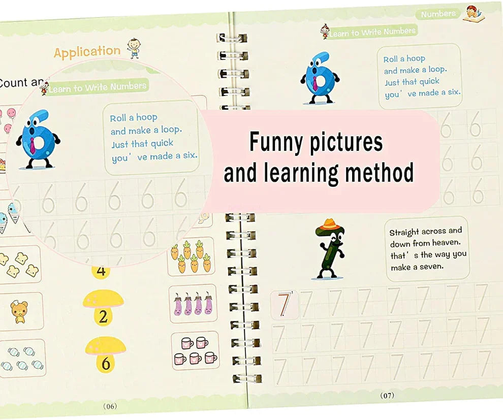 Sank Magic Practice Book Set – 4 Books + Magic Pen & 5/10 Refills