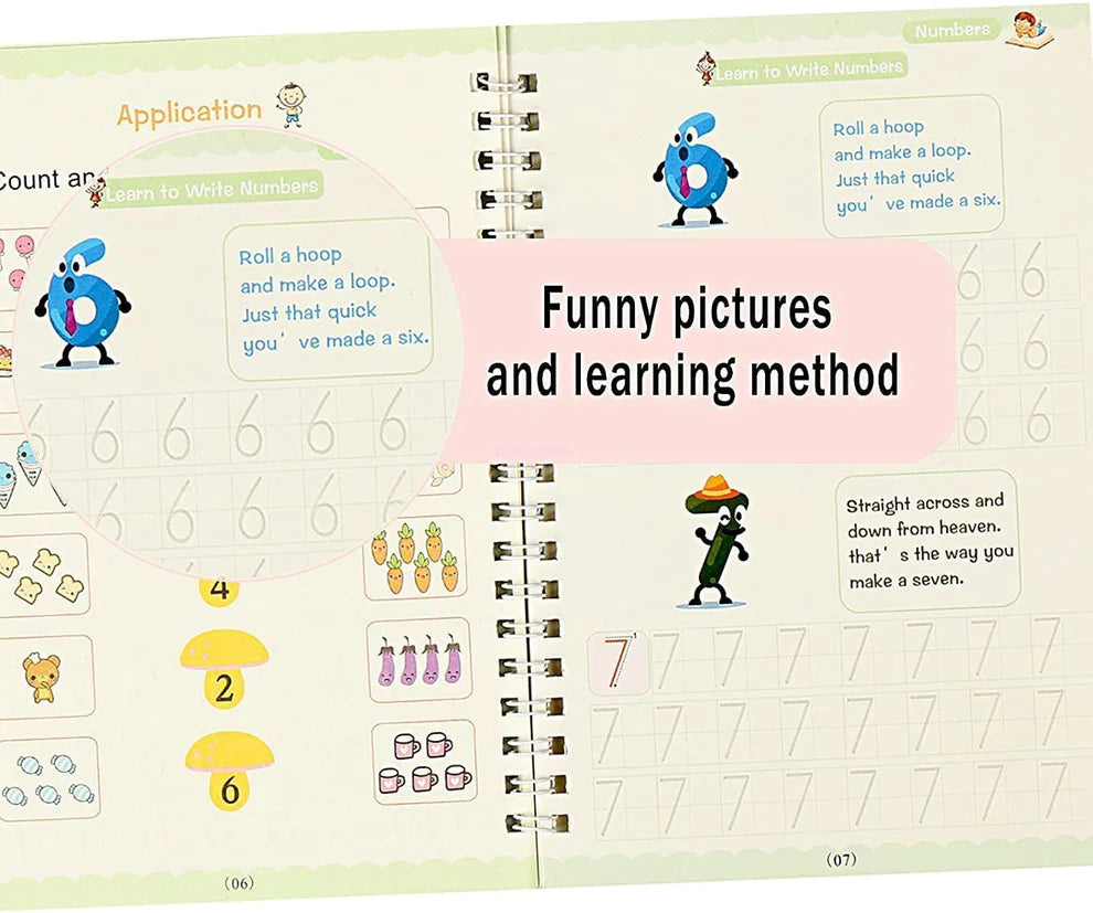 Sank Magic Practice Book Set – 4 Books + Magic Pen & 5/10 Refills