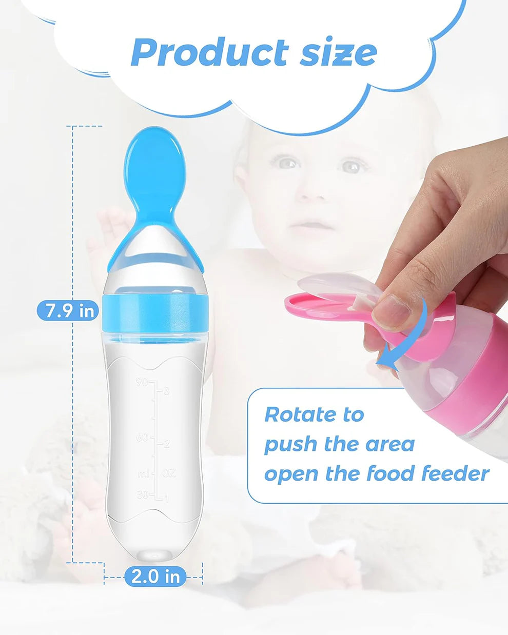 Baby Food Pacifier & Feeder Spoon Combo