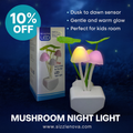 Mushroom Night Light – Dusk to Dawn Sensor LED Flower Lamp for Kids room