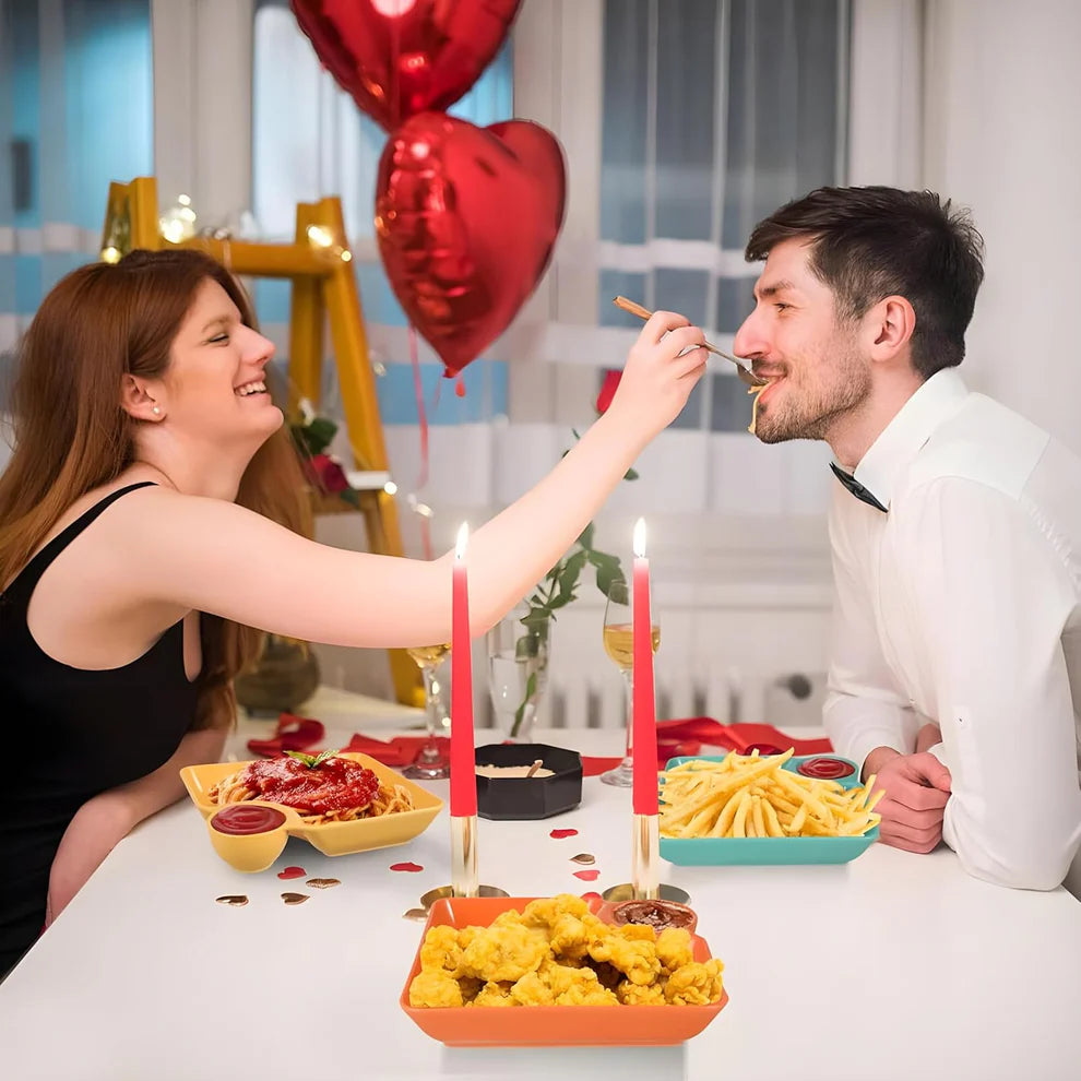 Kids 4-Piece Colorful Serving Platter Set