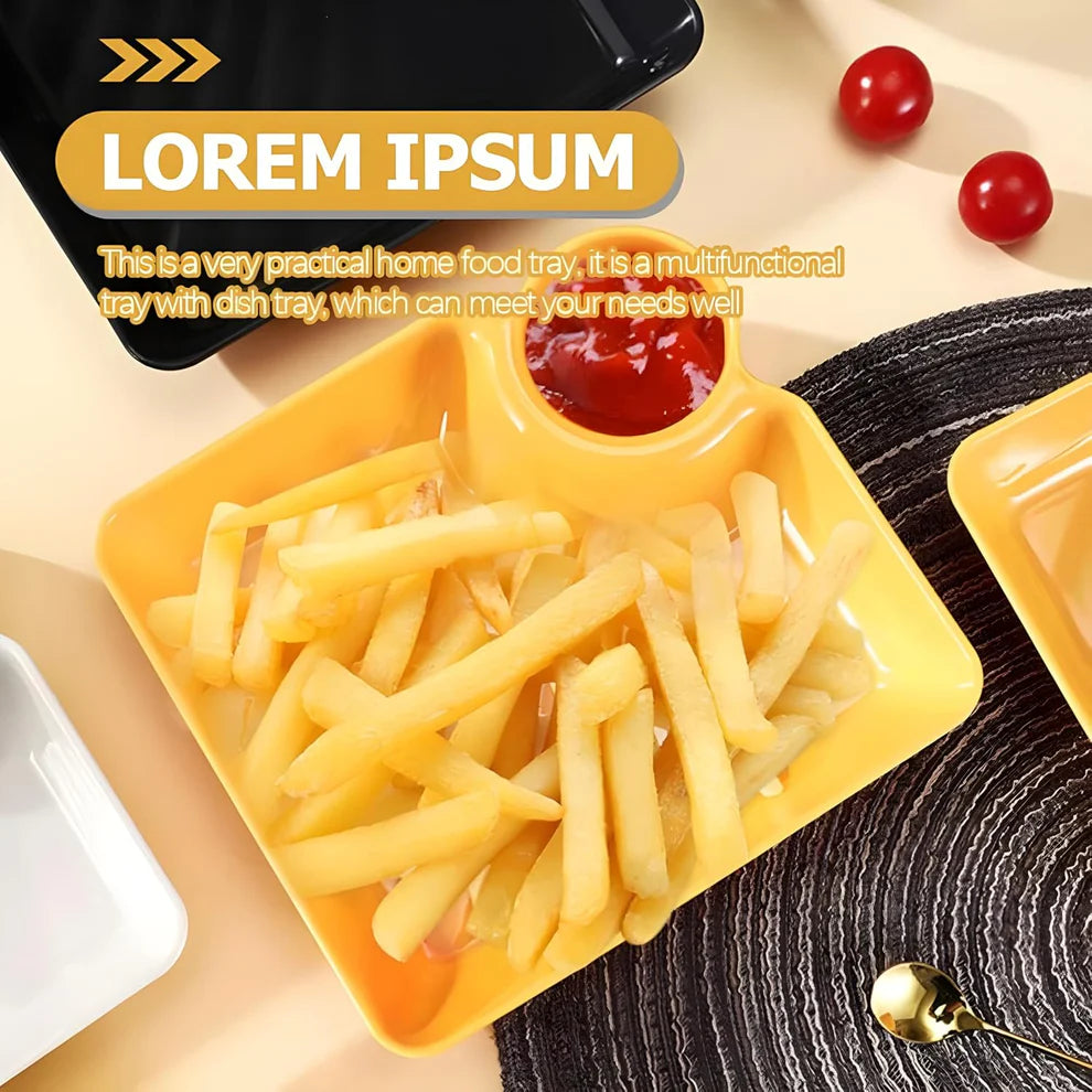 Kids 4-Piece Colorful Serving Platter Set