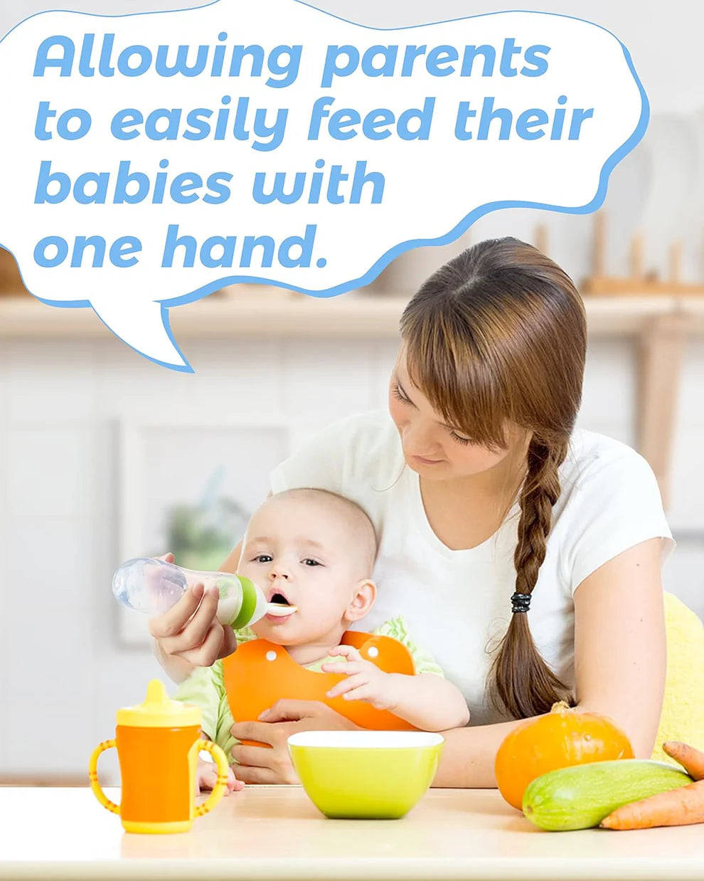 Baby Food Pacifier & Feeder Spoon Combo