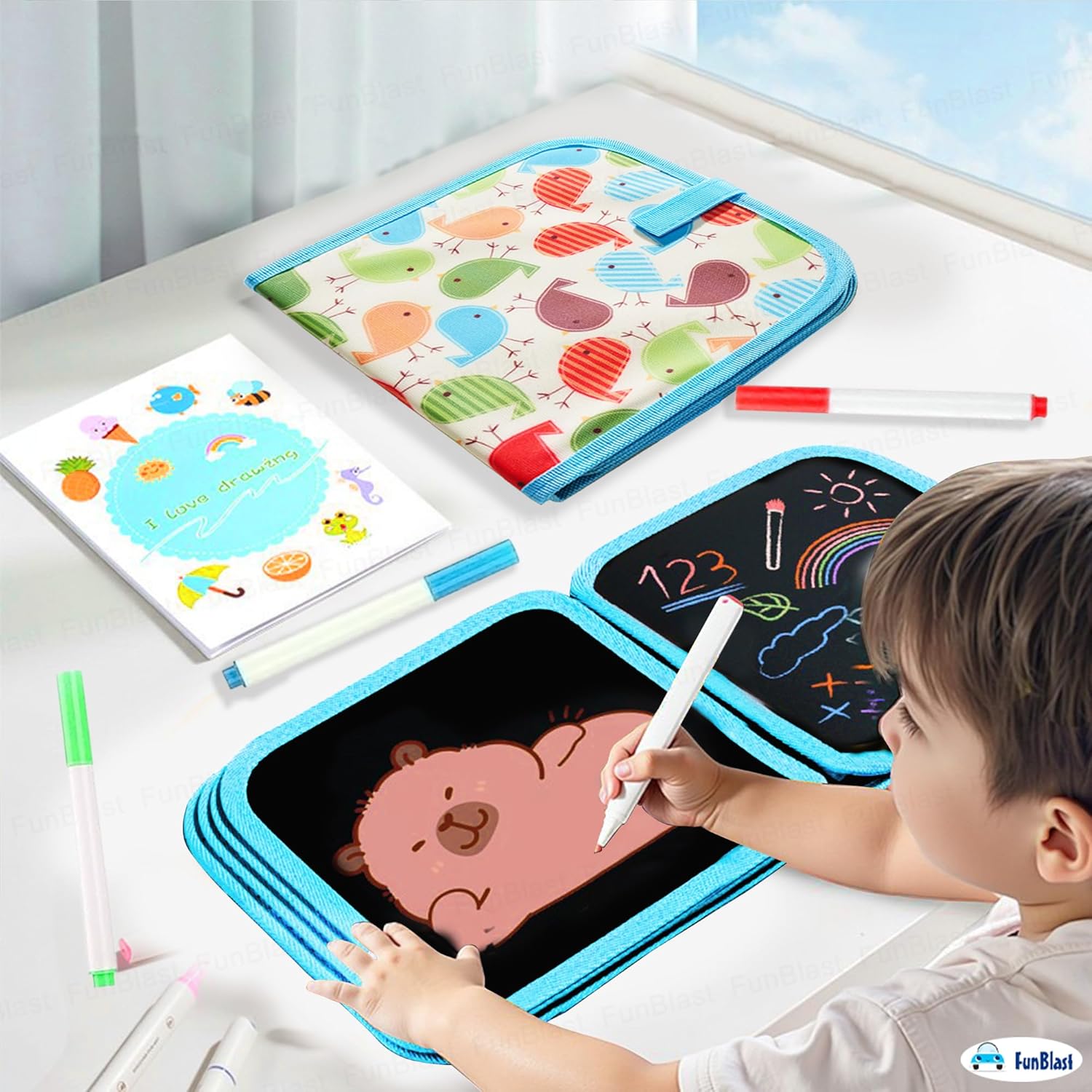 Doodle Magic Blackboard Book – Erasable & Reusable Drawing Book for Kids