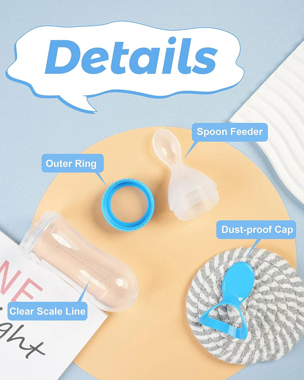 Baby Food Pacifier & Feeder Spoon Combo