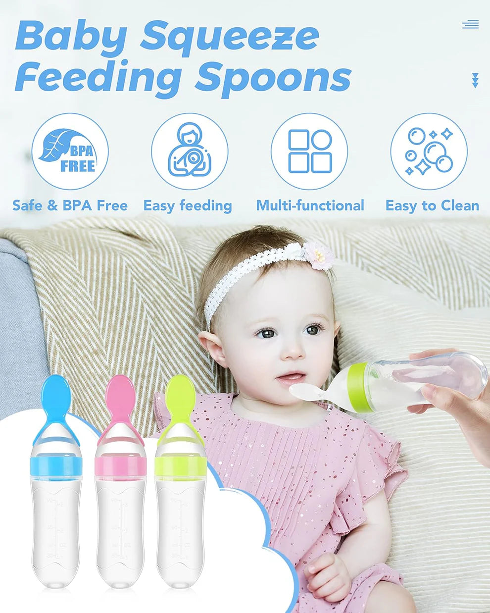 Baby Food Pacifier & Feeder Spoon Combo