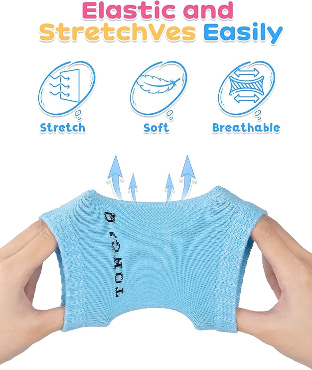 04 Pcs (2 Pairs) – Soft & Protective Baby Knee Pads – (Random Color)