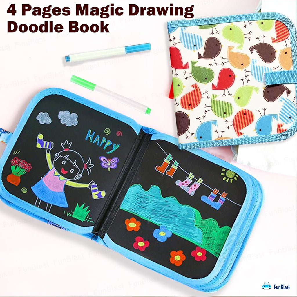 Doodle Magic Blackboard Book – Erasable & Reusable Drawing Book for Kids