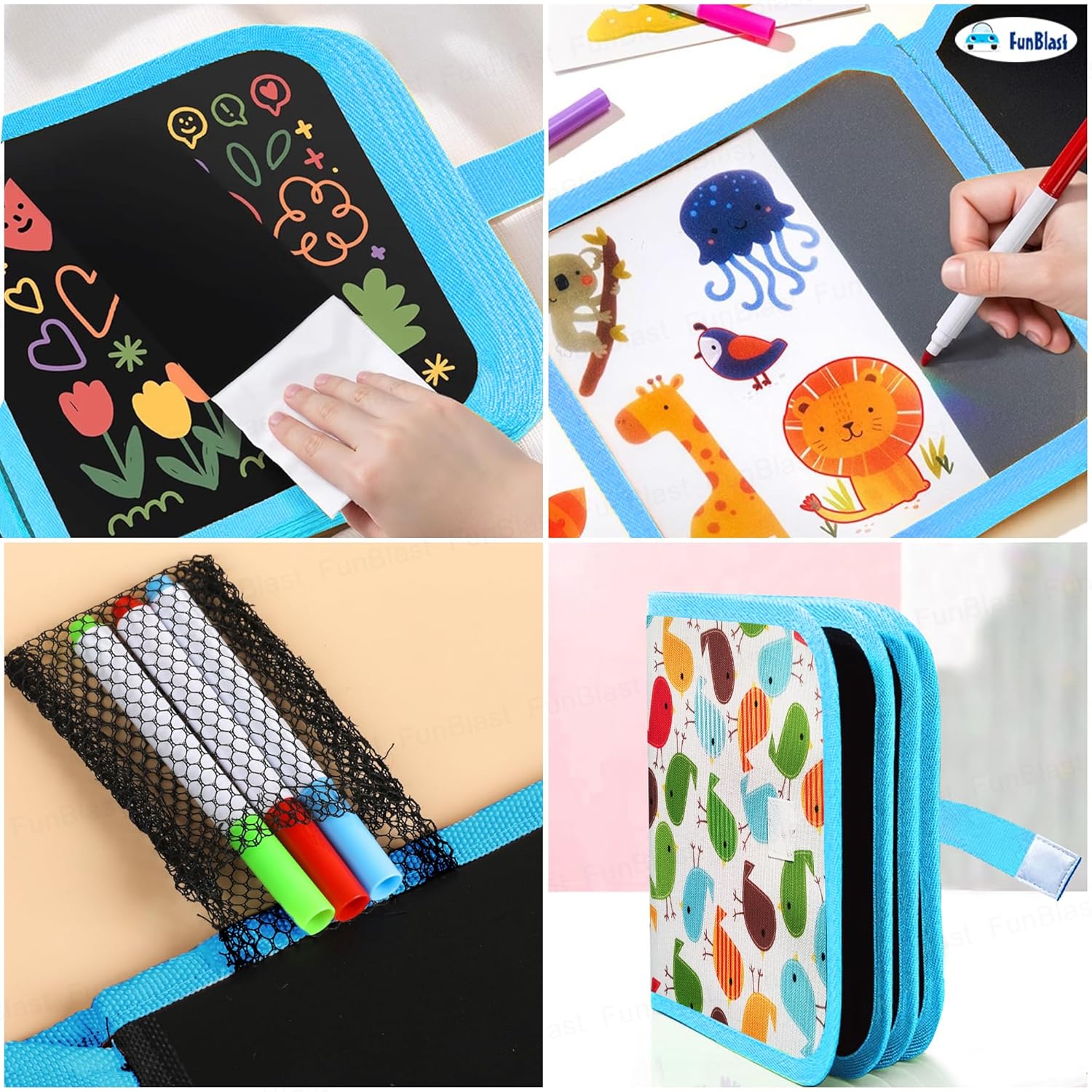 Doodle Magic Blackboard Book – Erasable & Reusable Drawing Book for Kids