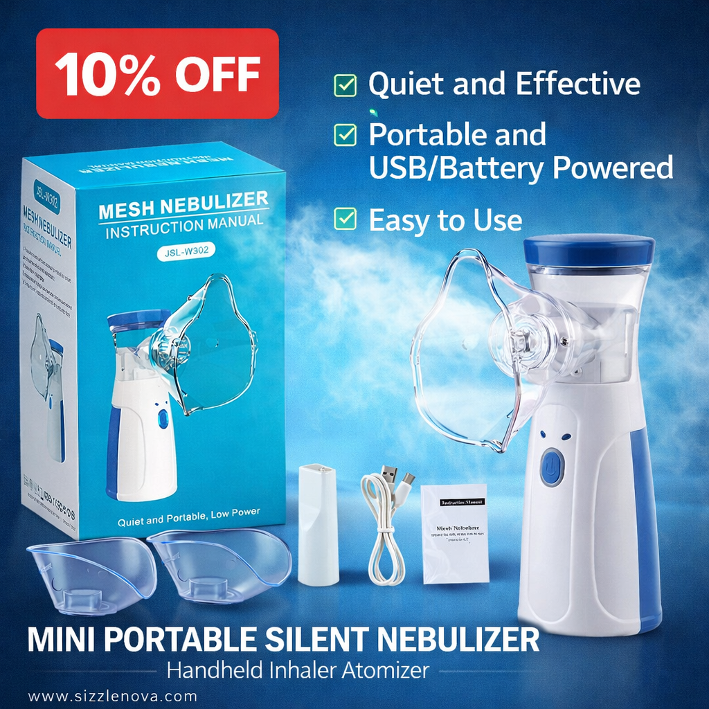 Mini Portable Silent Nebulizer Handheld Inhaler Atomizer – Medical Grade Mesh Technology for Asthma & Respiratory Care